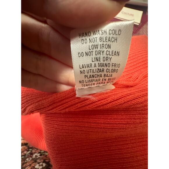 Fashion Nova orange long sleeves knit sweater dress size M - Picture 5 of 12